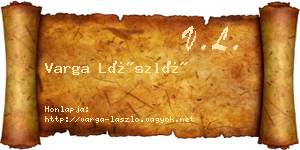 Varga László névjegykártya