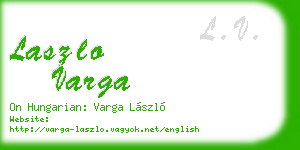 laszlo varga business card